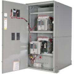 Eaton Magnum manual transfer switch on white background.