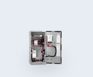 Automatic transfer switch on a white background